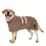 Quick-Dry Dog Bathrobe for Drying After Bathing & Grooming with Embroidered Detail – gallery image 21