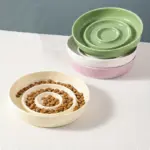 Ceramic Slow Feeder Bowl for Controlled Pet Feeding with Whisker-Friendly Wide Shape – gallery image 2