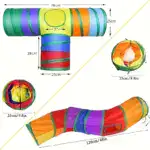 S-Shaped Collapsible Cat Tunnel for Play & Exploration with Connectable Foldable Design – gallery image 4