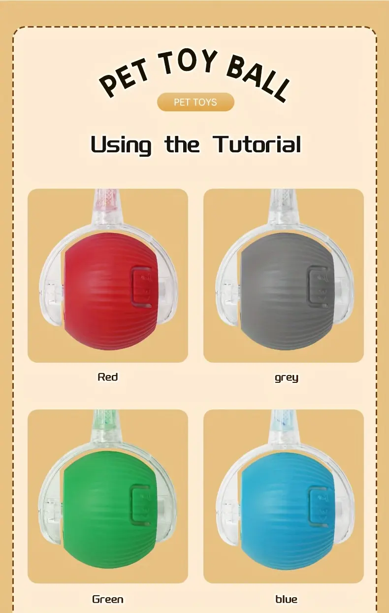 Automatic Moving Cat Ball Toy for Interactive Play, Motion Activation & Obstacle Avoidance – description image 9