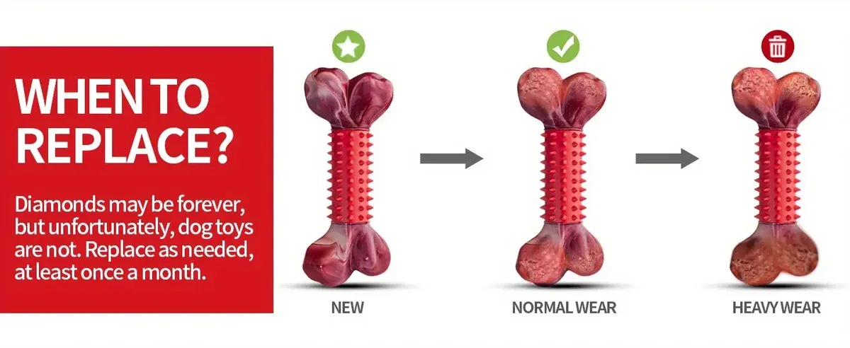 Dog Chew Toy for Chewing & Teething with Nylon and Rubber Construction – description image 6