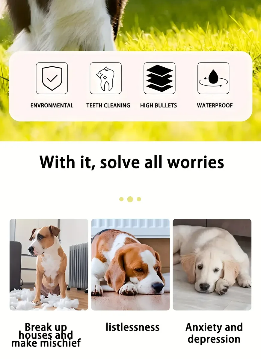 Chew-Resistant Bouncy Dog Toy for Fetch & Interactive Play – description image 2