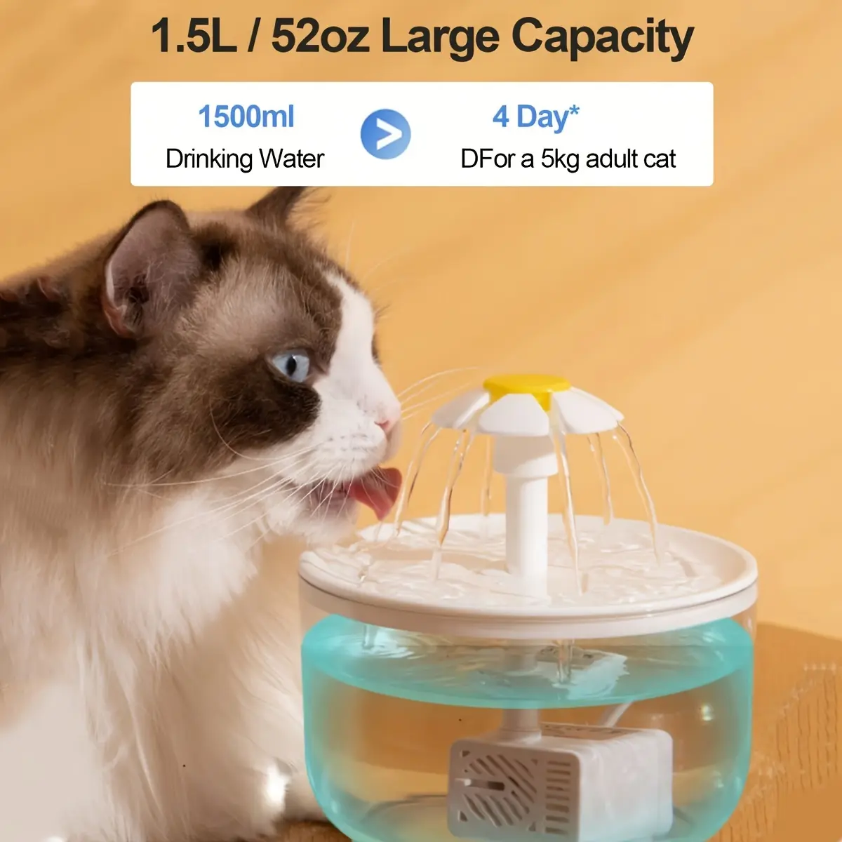 Pet Water Fountain for Automatic Water Circulation & Drinking with USB-Powered Design – description image 1