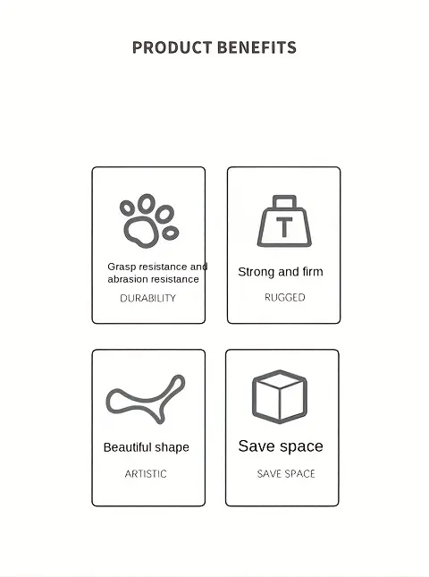 Sisal Rocking Chair Cat Scratcher for Scratching & Lounging with Wooden Frame and Hammock-Style Bed – description image 2