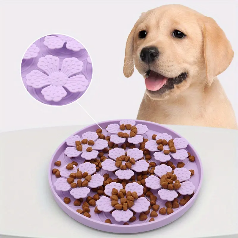 Silicone Pet Slow Feeder Mat for Slower Feeding & Licking with Suction Cup Base – description image 3