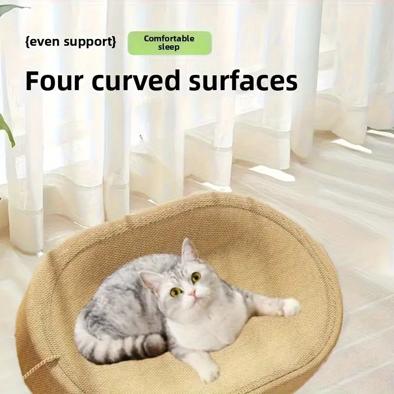 Cat Scratching Board with Enclosed Litter Box for Scratching & Resting, Durable Construction – description image 2