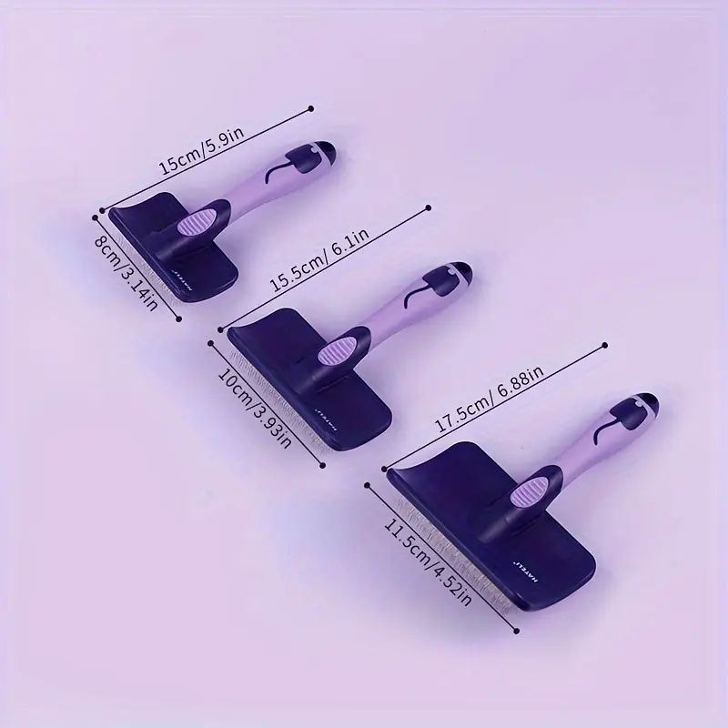Curved Face Needle Comb for Detangling & Grooming Pet Fur with Easy-Clean Design – description image 1