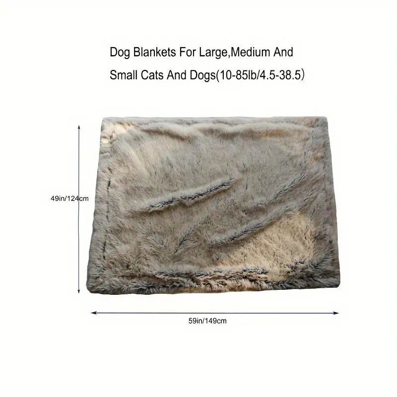 Fluffy Plush and Velvet Dog Blanket for Pet Resting & Lounging – description image 4