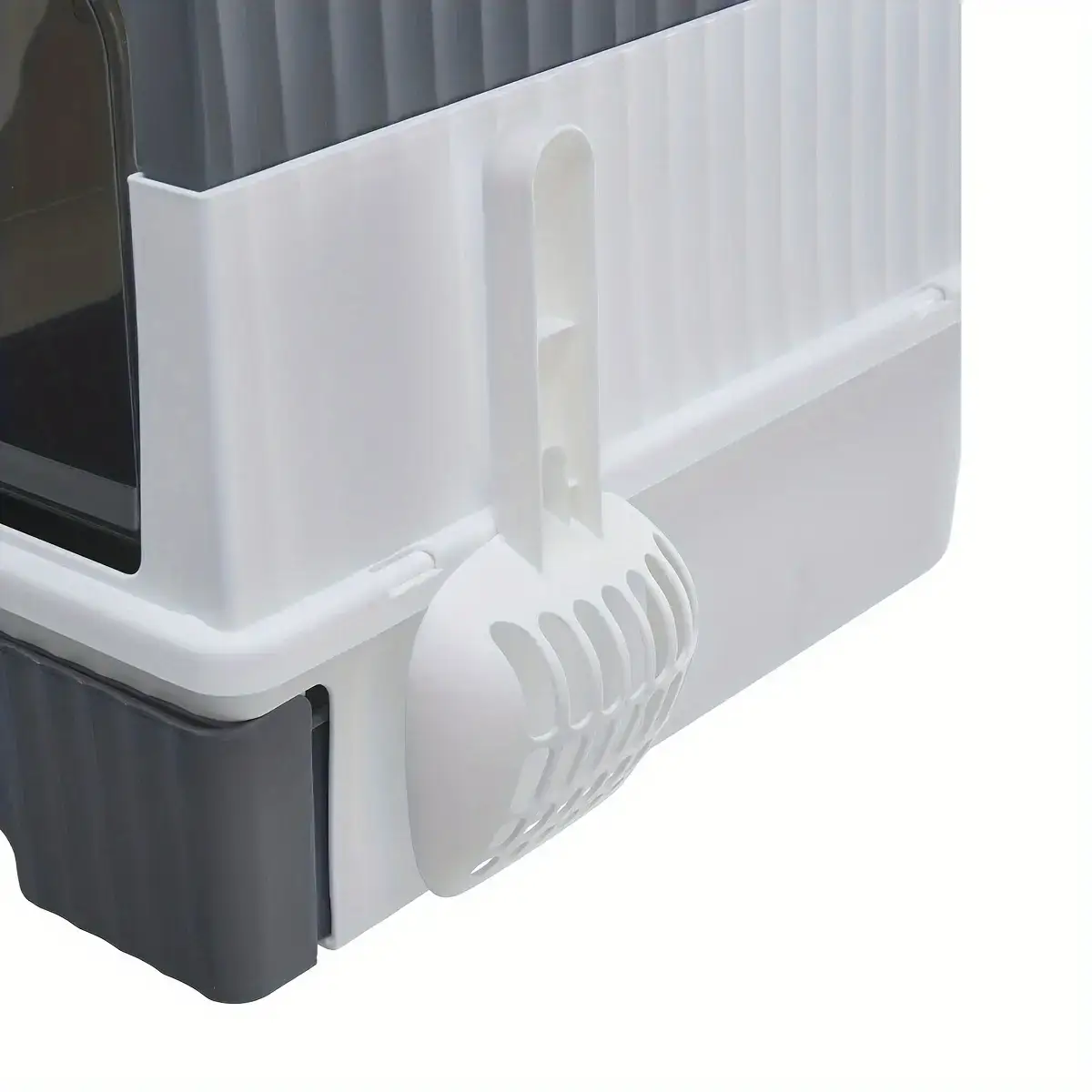 Enclosed Cat Litter Box for Leak Prevention & Odor Containment with Double Door Design – description image 2