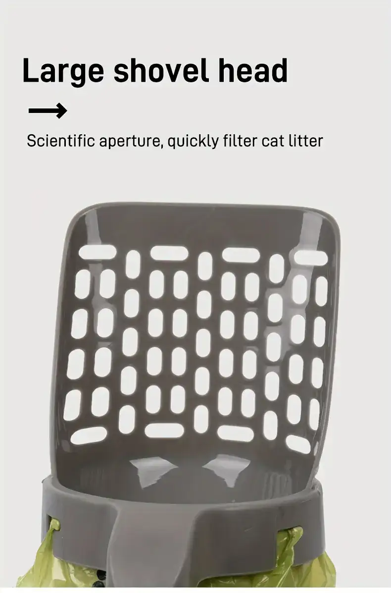 Cat Litter Box for Litter Waste Containment & Easy Cleaning with Integrated Waste Bin – description image 7