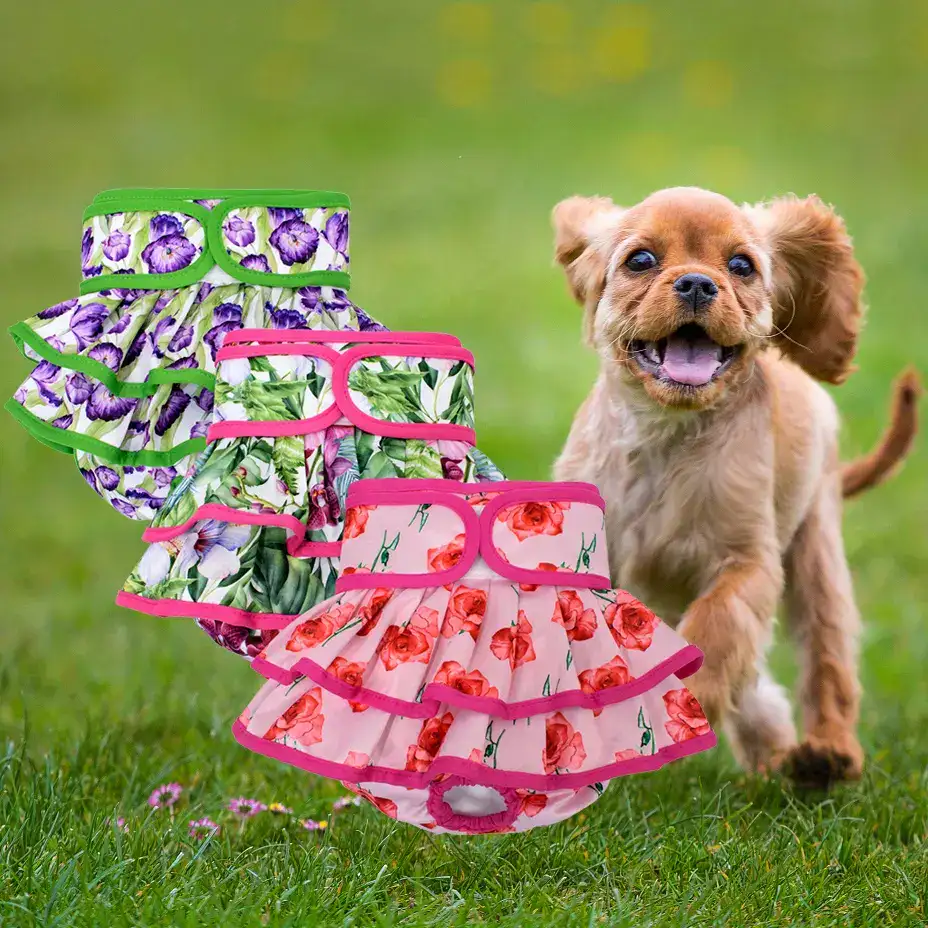 Reusable Washable Female Dog Diaper for Heat Cycle & Incontinence Care with Breathable Polyester – description image 2