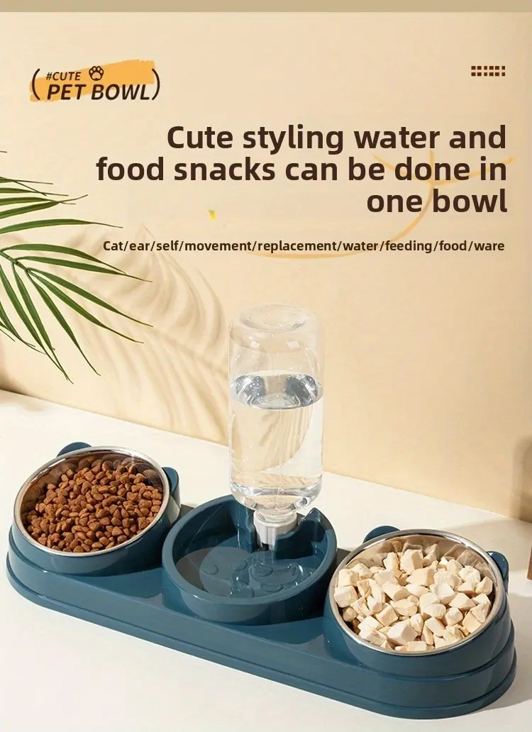 Stainless Steel Pet Bowl for Feeding with Slanted Design – description image 4