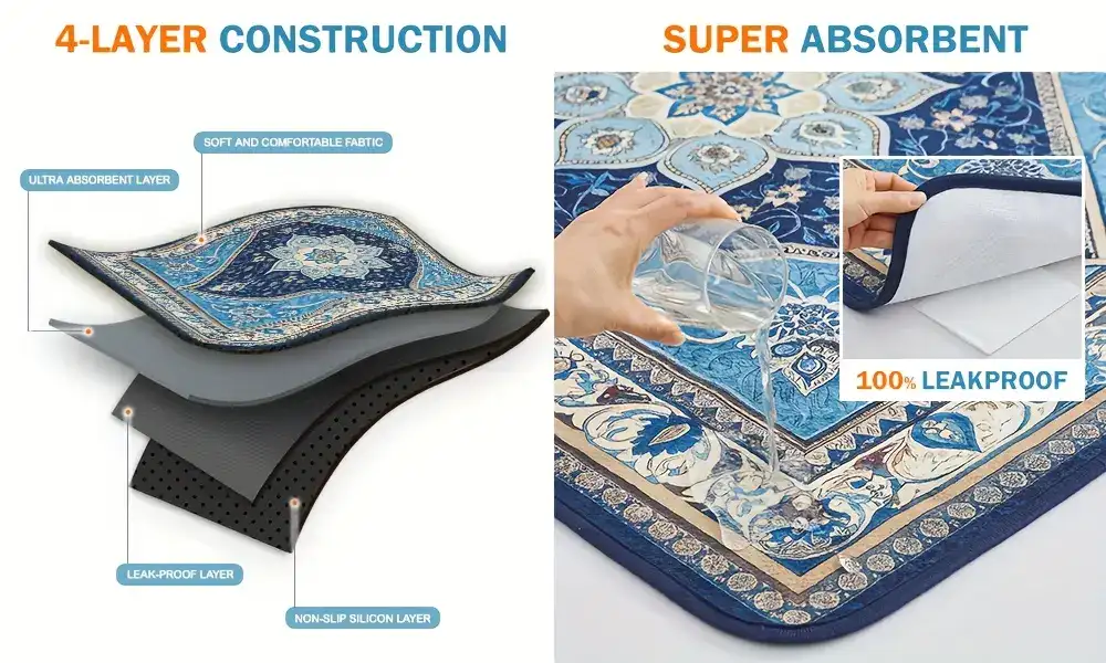 Washable Dog Pee Pad for Potty Training & Indoor Floor Protection – description image 4