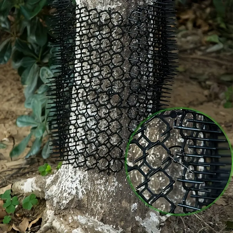 12pcs Cat Deterrent Mats for Surface Deterrence with Spiked Texture and Polypropylene Construction – description image 1