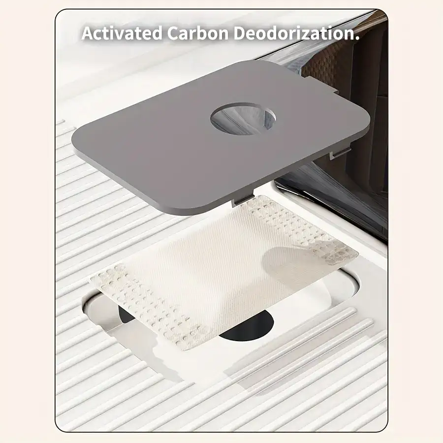 Covered Cat Litter Box Enclosure for Odor Control & Privacy with Easy-Clean Design – description image 3