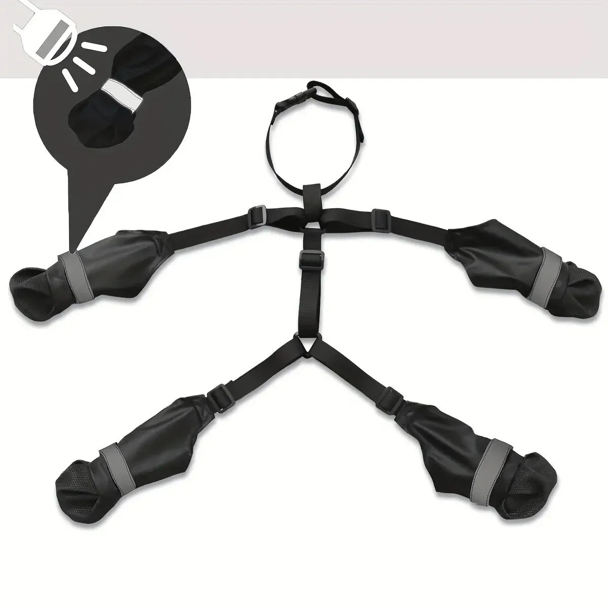 Dog Paw Boot Leggings for Outdoor Walking in Wet Weather with Anti-Slip Sole – description image 1