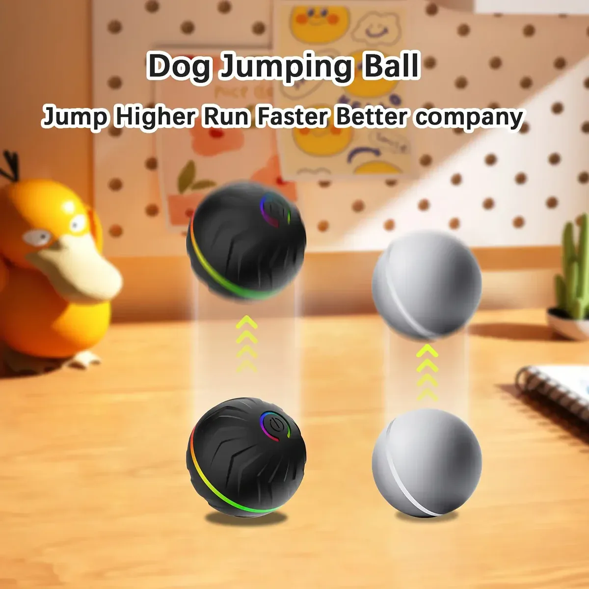 Interactive Smart Bouncing Dog Ball for Motion-Activated Play, Rechargeable Design – description image 3