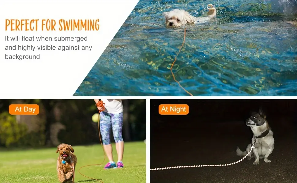 Reflective Long Dog Leash for Training and Walking, Multi-Size Fit – description image 3