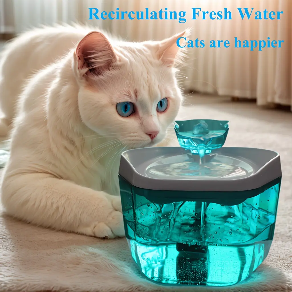 Pet Water Fountain Dispenser for Automatic Water Circulation with USB Power Supply – description image 1
