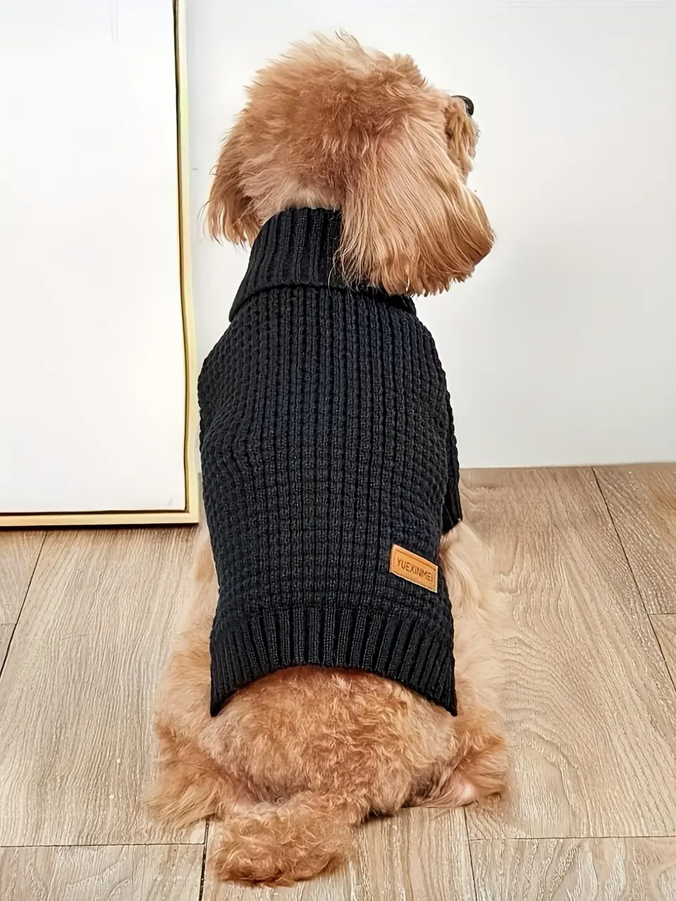 High-Neck Pet Cuffs for Neck Coverage & Warmth, Textured Fabric – description image 1