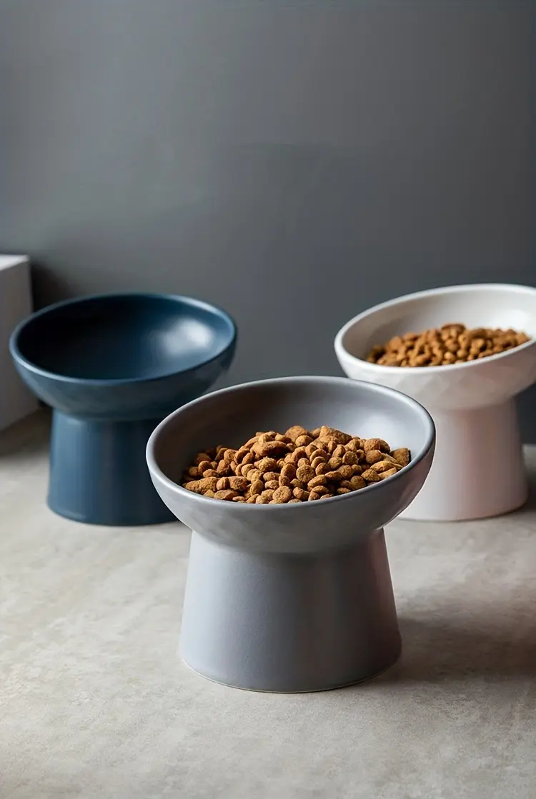 Elevated Inclined Ceramic Cat Bowl for Feeding and Drinking – description image 5
