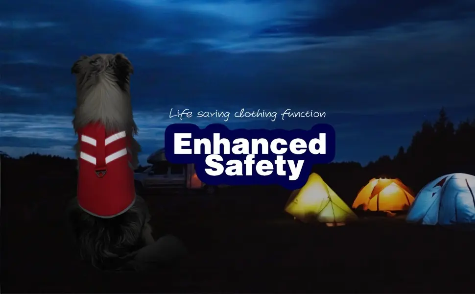 Dog Life Vest for Water Activities and Visibility with Reflective Stripes and Top Handle – description image 5