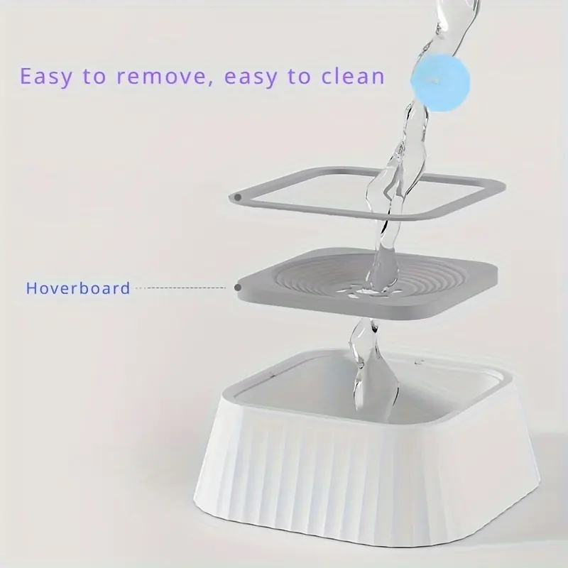 Pet Floating Water Bowl for Drinking Water with Splash-Resistant Design & Anti-Tip Base – description image 9