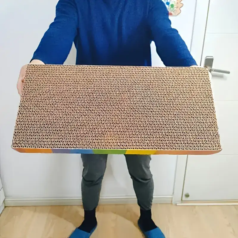 Corrugated Cardboard Cat Scratching Board for Scratching & Resting with Frame Design – description image 4