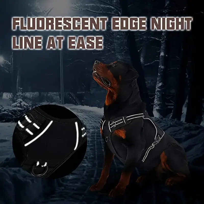 Large Dog Harness for Walking & Training with Reflective Straps and Control Handle – description image 1