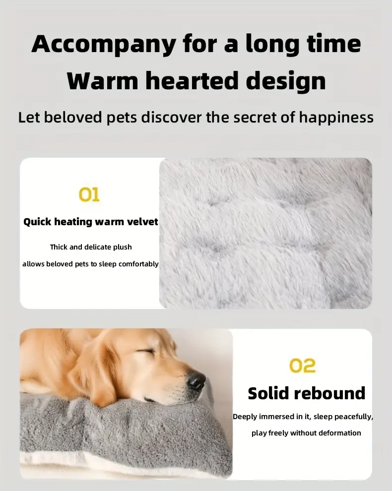Dog Bed Mat for Indoor Resting & Sleeping, Soft Cushion Design – description image 4