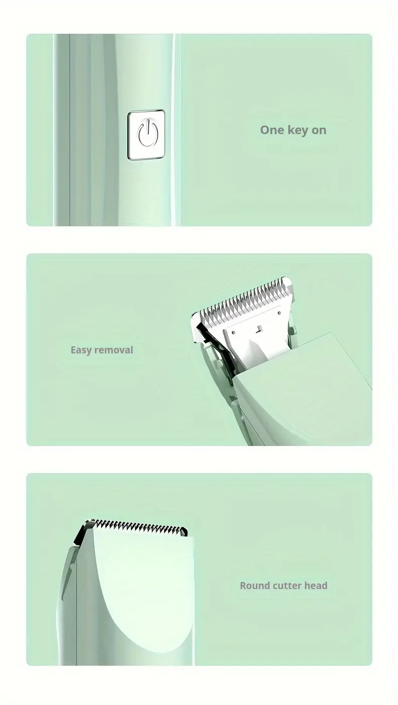 Pet Hair Clipper for Trimming with Adjustable Blade, Comb Attachments and Quiet Operation – description image 7