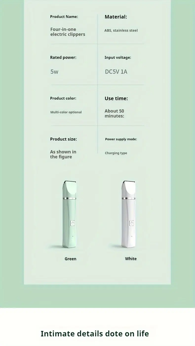 Pet Hair Clipper for Trimming with Adjustable Blade, Comb Attachments and Quiet Operation – description image 6