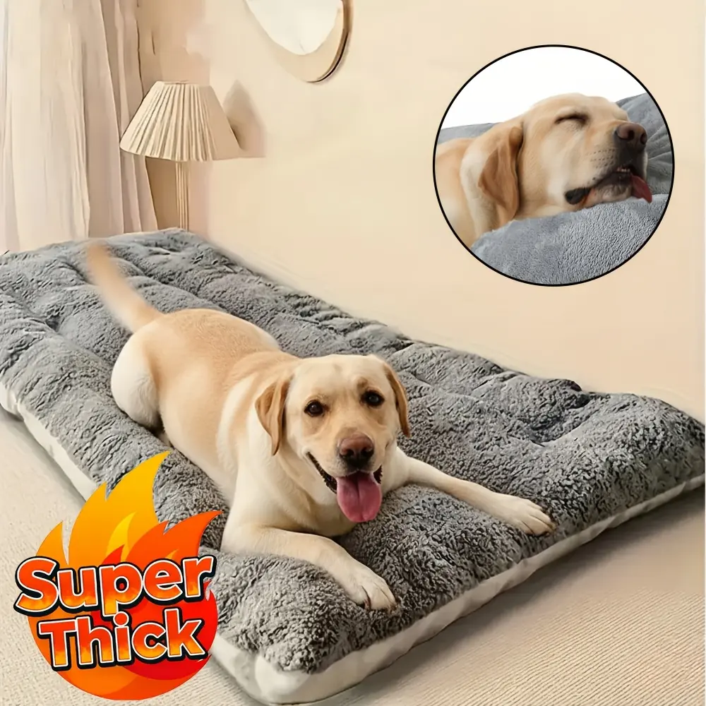 Extra Plush Rectangular Pet Sofa Bed for Resting & Lounging, Thick Polyester Cushion – description image 1