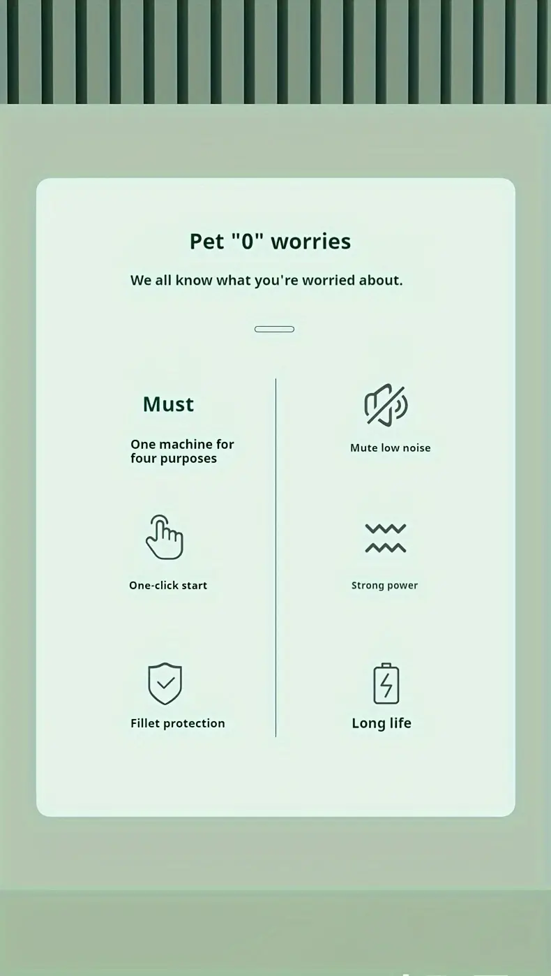 Pet Hair Clipper for Trimming with Adjustable Blade, Comb Attachments and Quiet Operation – description image 2