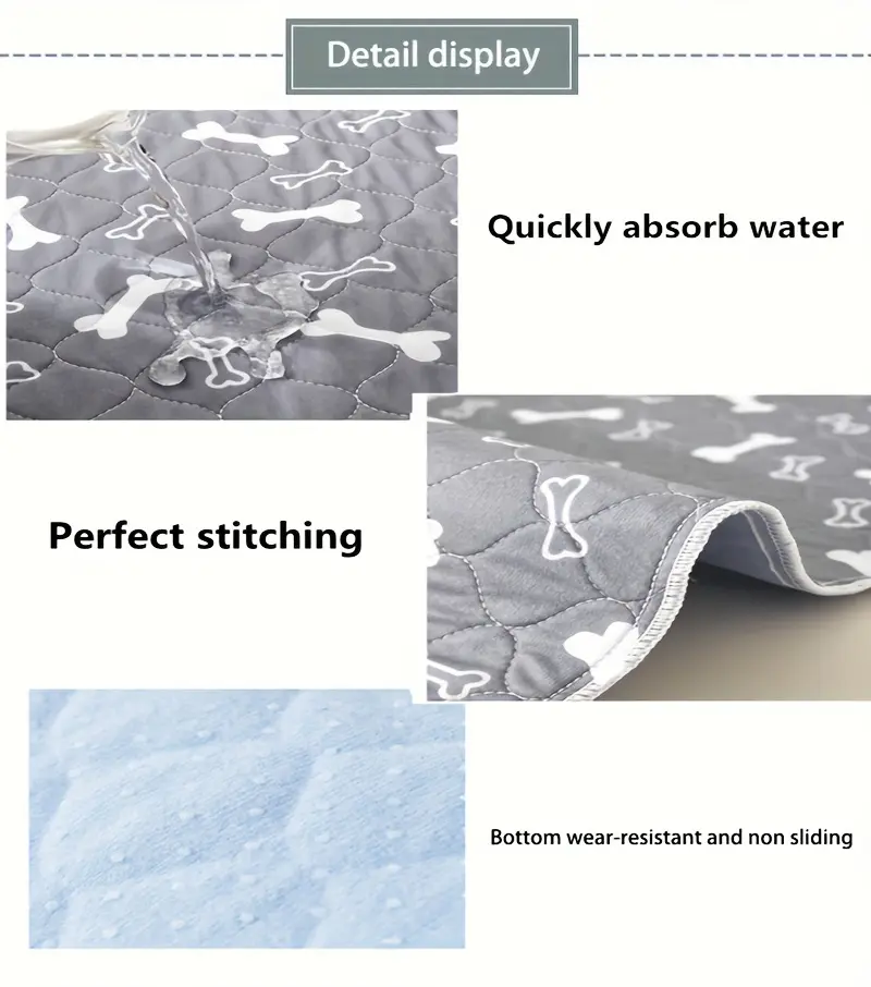 Washable Dog Pee Pad for Potty Training & Indoor Accidents with Leak-Resistant Backing – description image 9