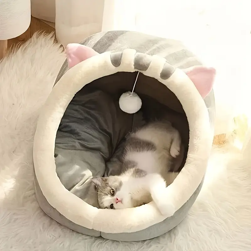 Soft Cat Bed for Resting & Sleeping with Breathable Design – description image 1