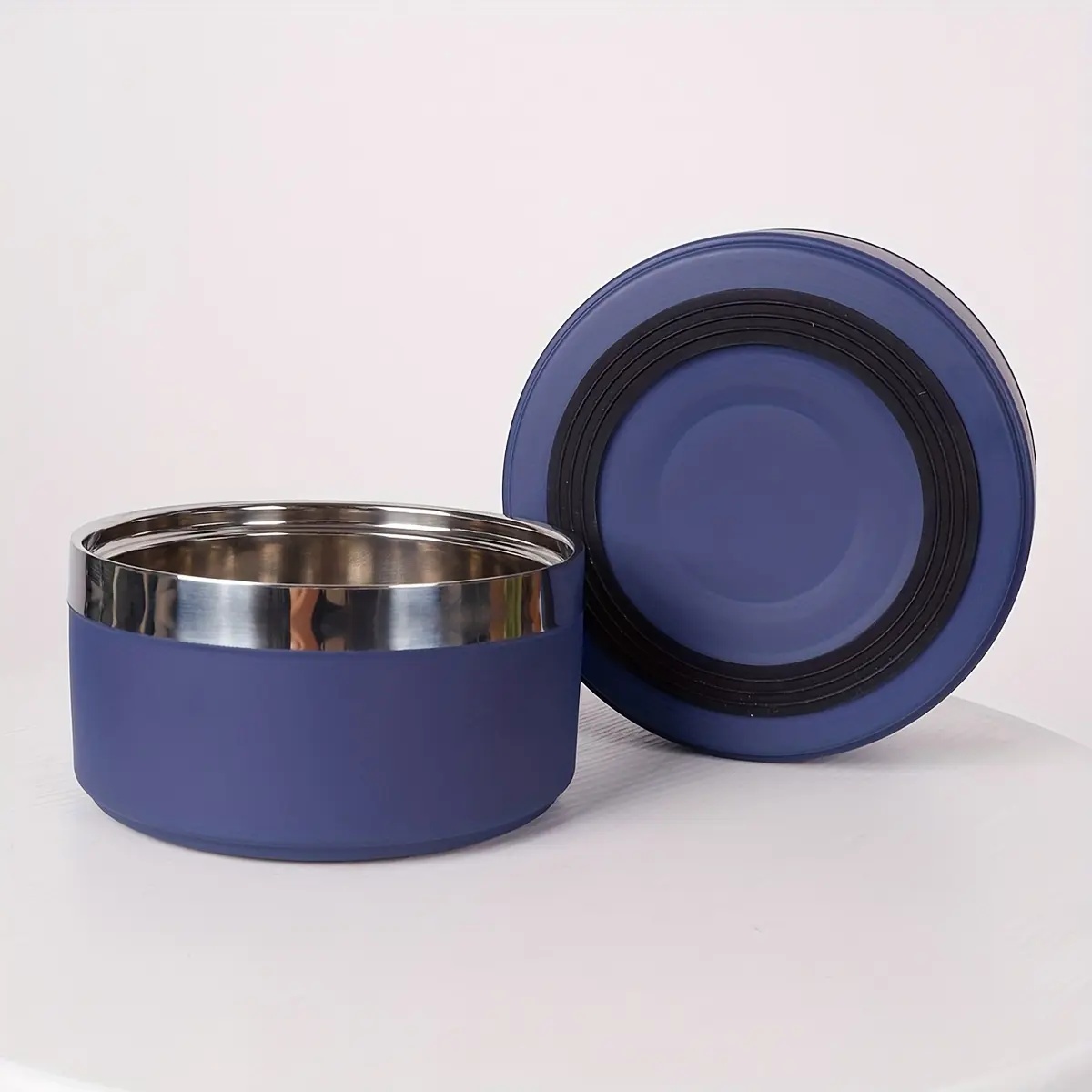 Non-Slip Stainless Steel Pet Bowl for Feeding Cats and Dogs, Round Design – description image 3