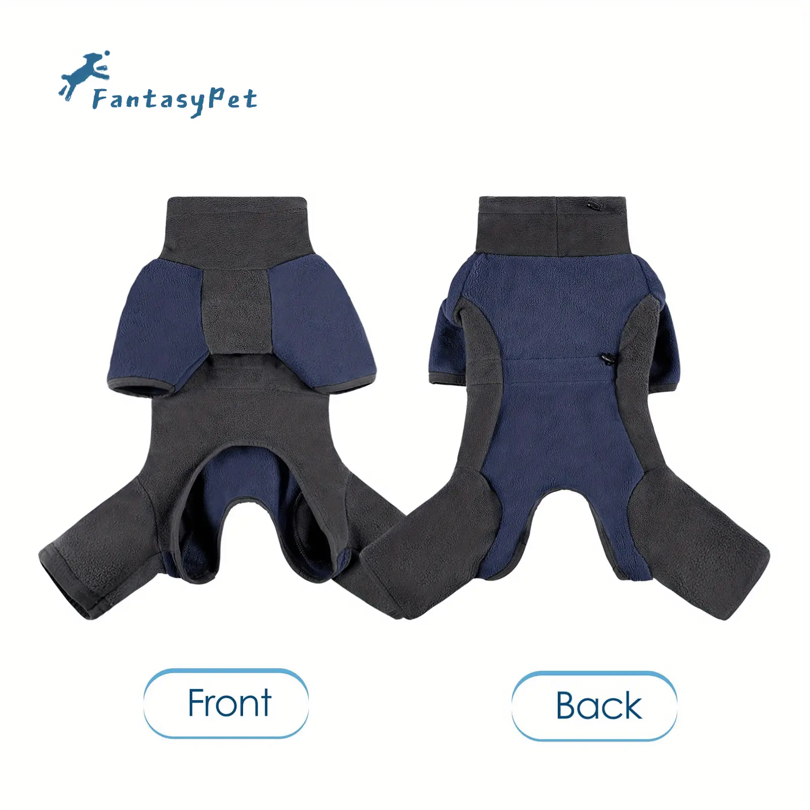 Dog Bodysuit for Warmth & Shedding Control with Contrast Color Design – description image 4