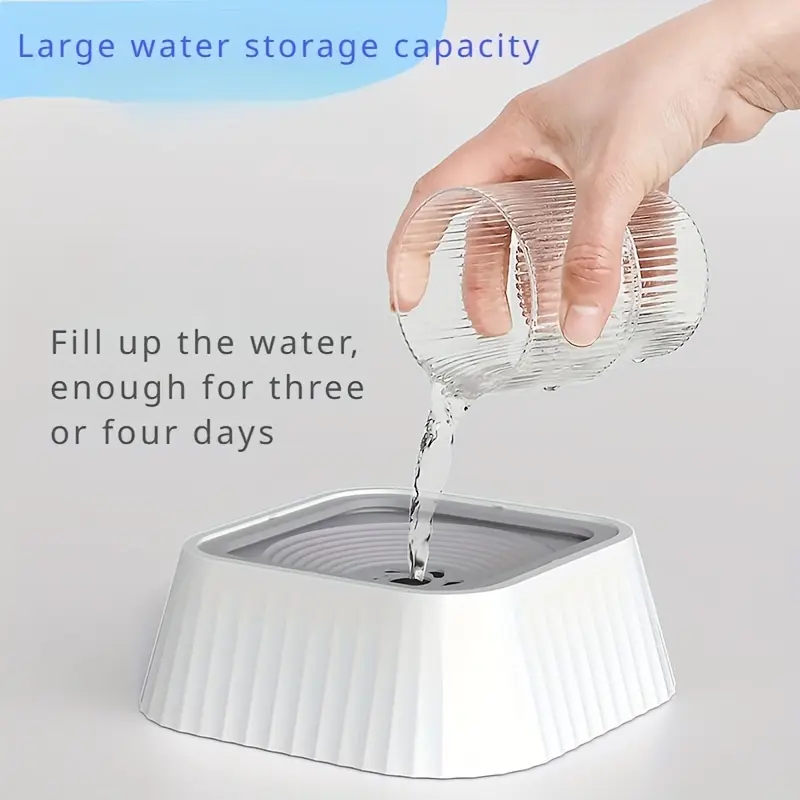 Pet Floating Water Bowl for Drinking Water with Splash-Resistant Design & Anti-Tip Base – description image 8