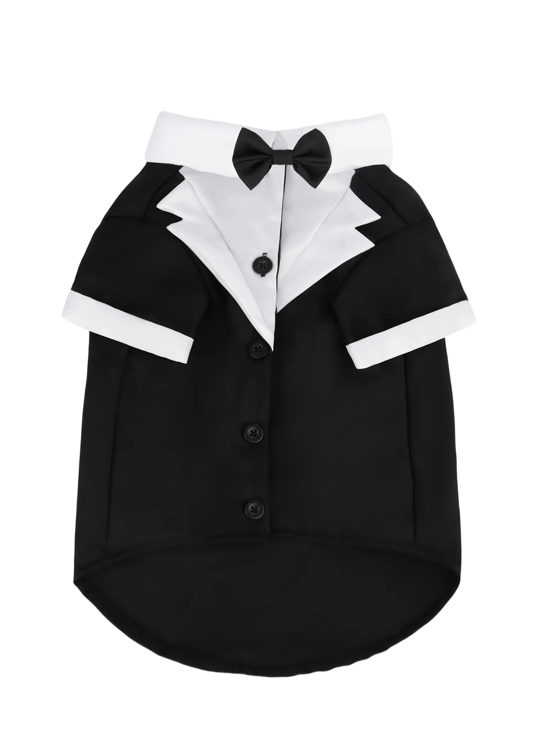 Pet Formal Shirt for Small Dogs with Bow Tie Detail – description image 2
