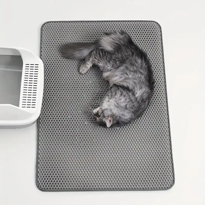 2-in-1 Layer EVA Cat Litter Mat for Litter Tracking & Floor Protection – description image 2
