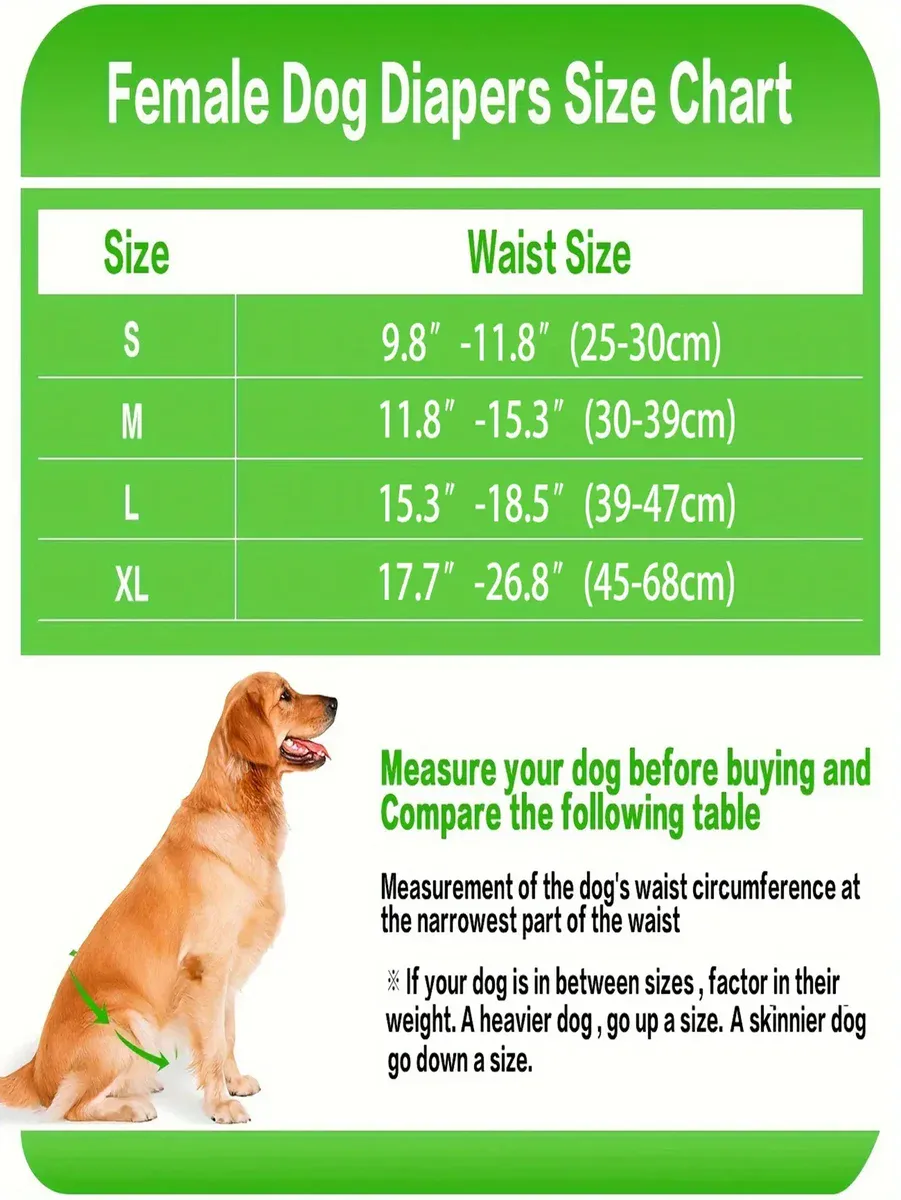 Female Dog Diaper for Incontinence & Urination Support, Washable Reusable Design – description image 1