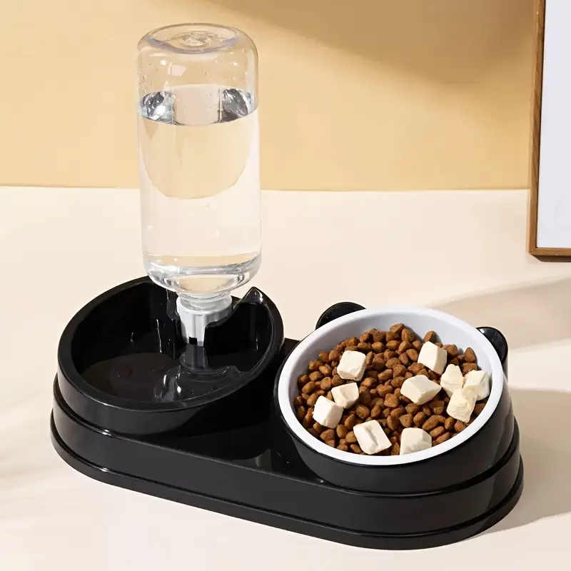 3-in-1 Pet Feeder and Automatic Water Dispenser for Cat and Dog Feeding with Non-Slip Tilted Bowl – description image 5