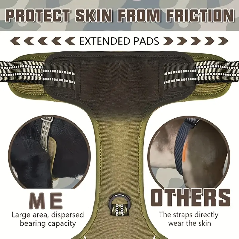 Large Dog Harness for Walking & Training with Reflective Straps and Control Handle – description image 2