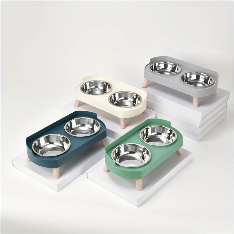 2-In-1 Cat Feeder and Water Dispenser for Pet Feeding with Dual Bowl Design – description image 1